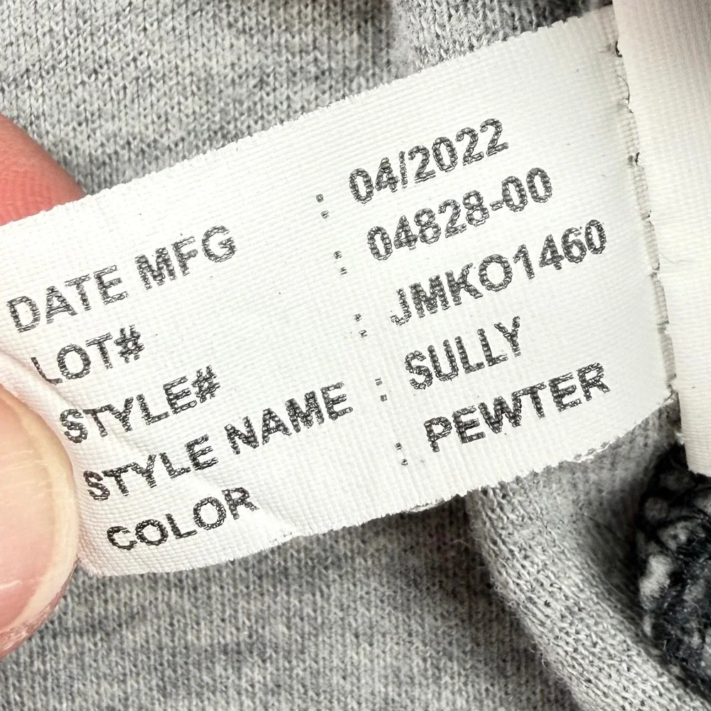 Johnnie-O Sully Quarter Zip Pullover Mens Large Pewter Heathered Excellent